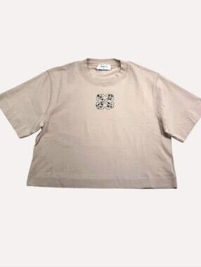 Off-White Bling Leaves S Arrow Crop Tee 1 Burnished Lilac XS PTP: 16"
